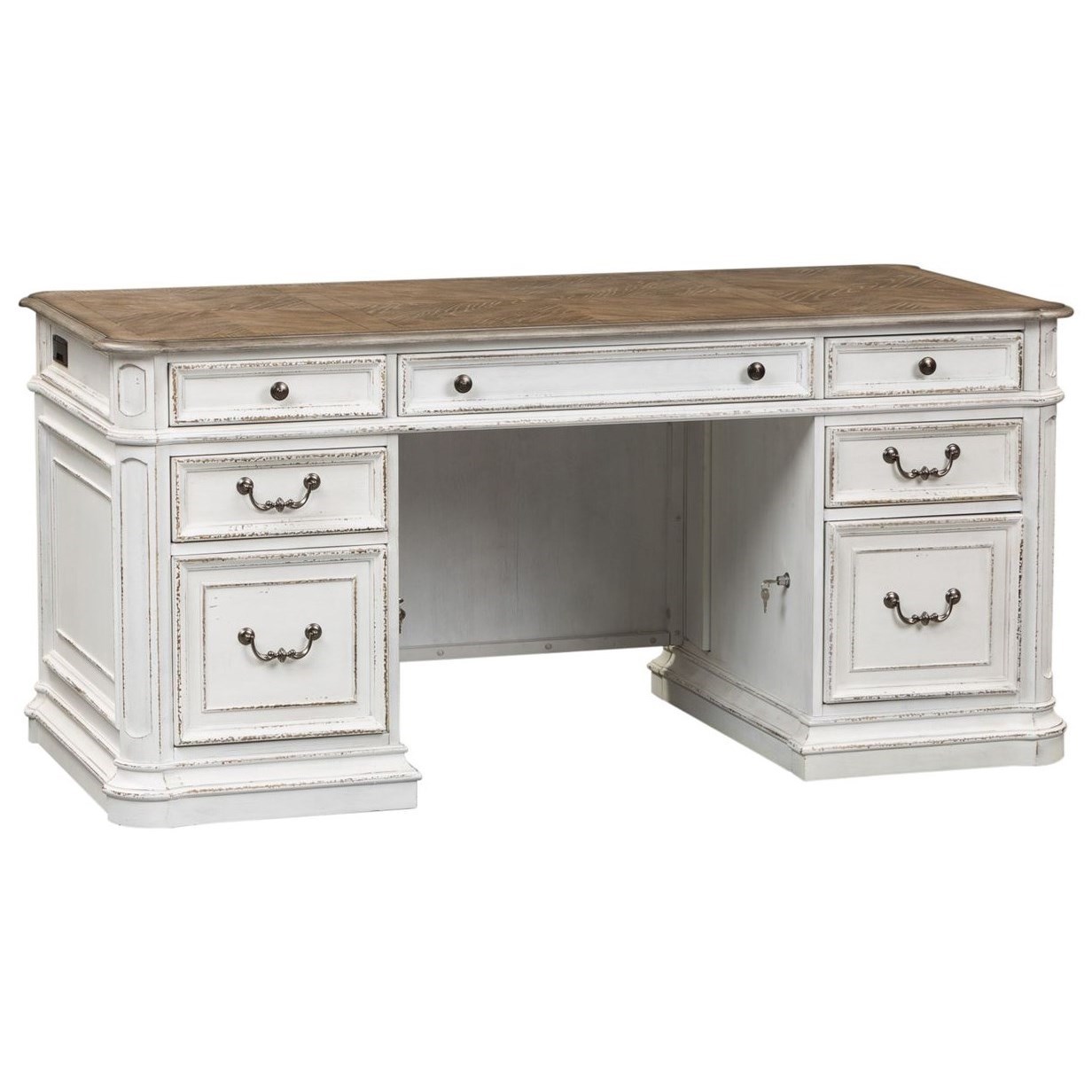 Liberty Furniture Magnolia Manor Office Traditional Executive Desk with